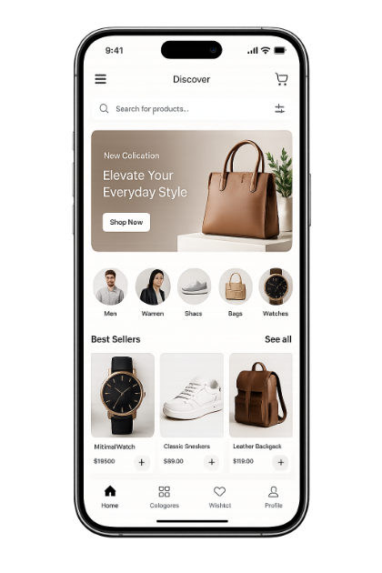Veloré Mobile — Fashion commerce