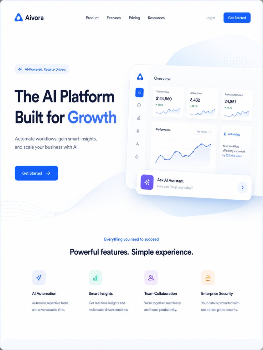 Aivora Free Trial landing page