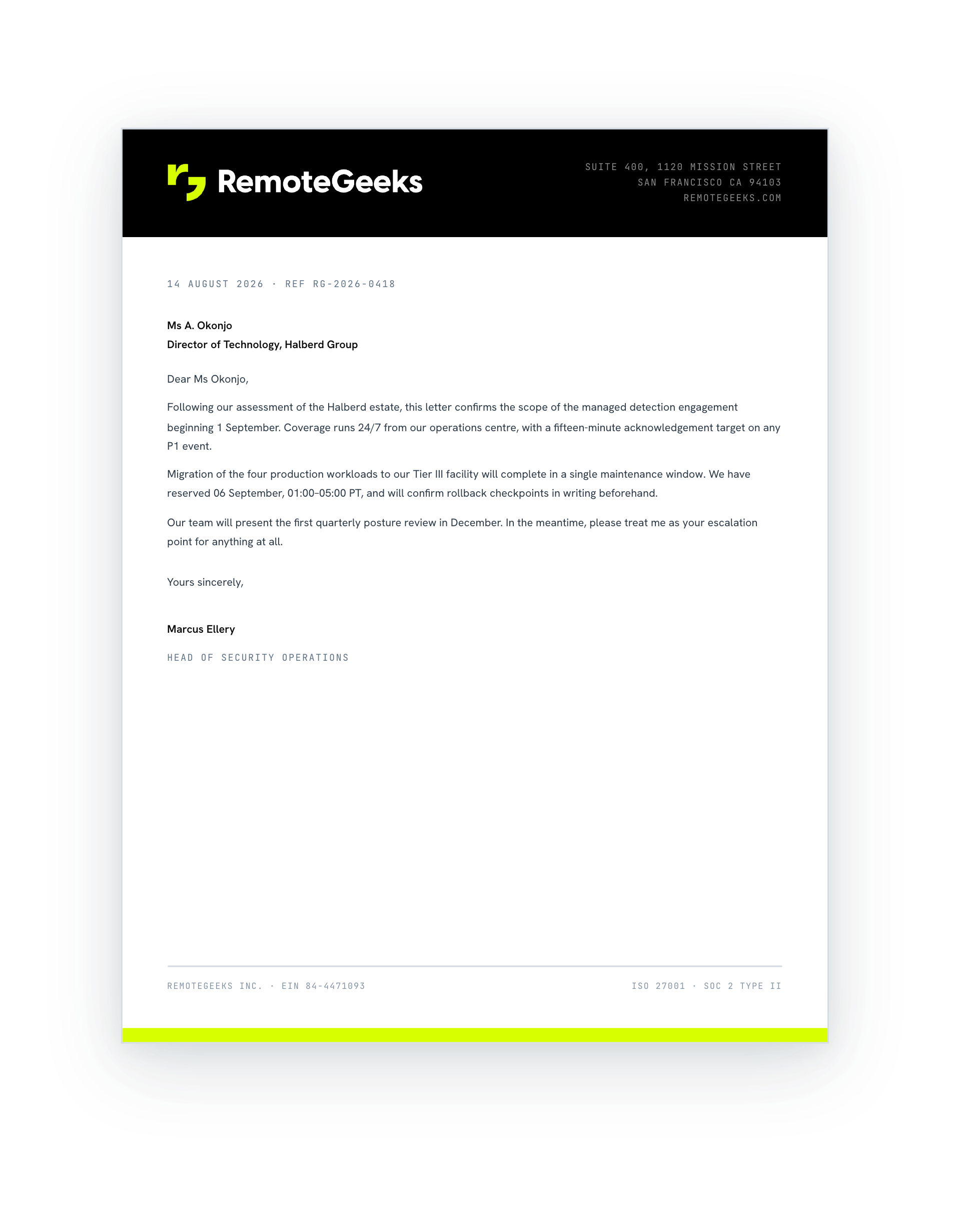 Letterhead · US Letter